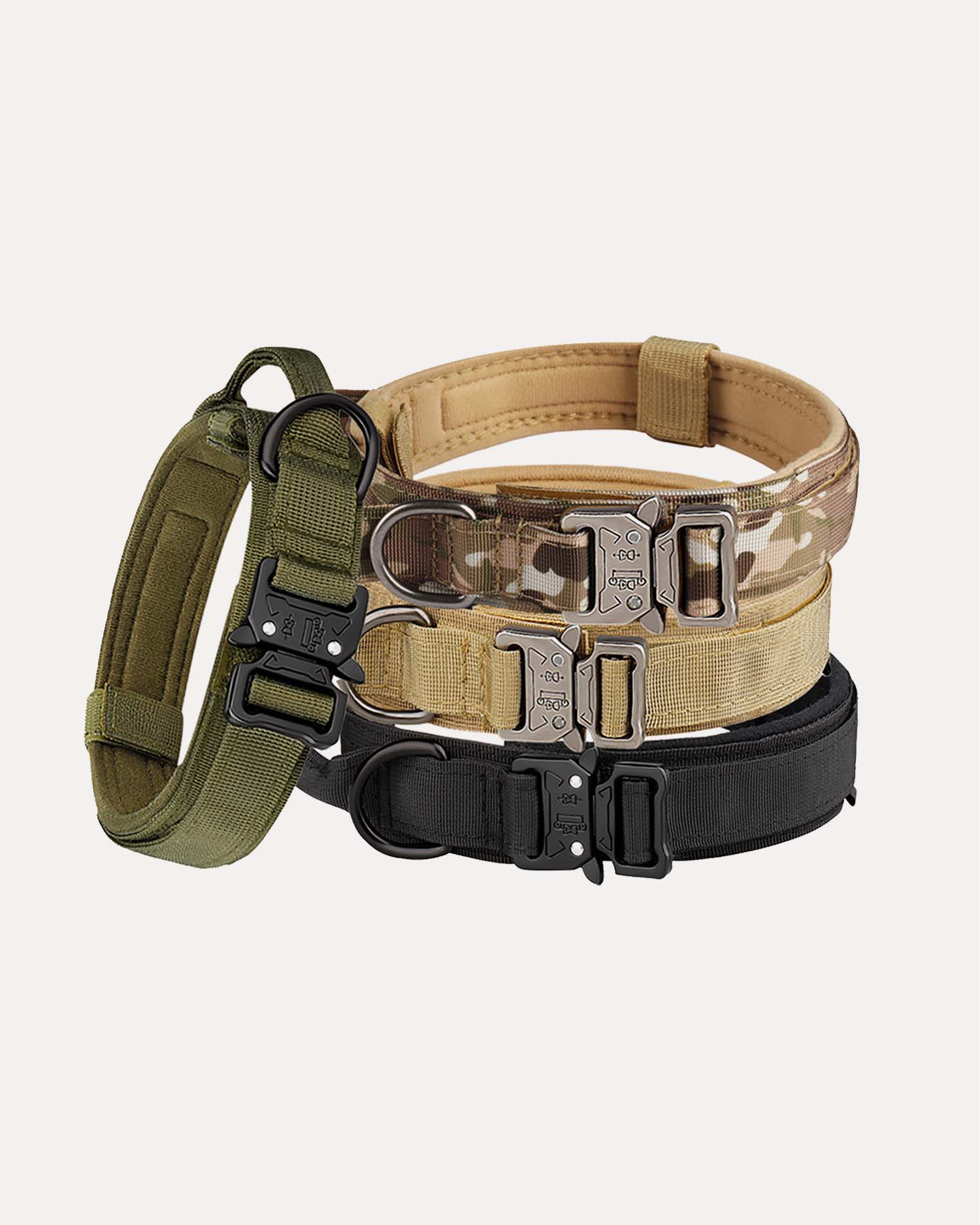 Overview of a tactical no-pull dog collar.
